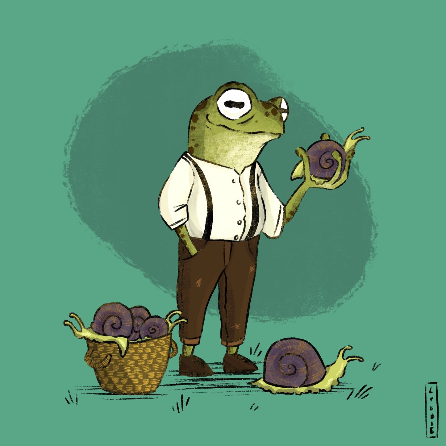 Humble Snail Farmer Print