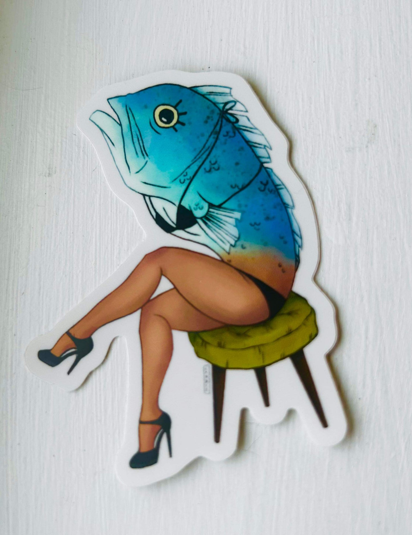 Reverse-Mermaid sticker