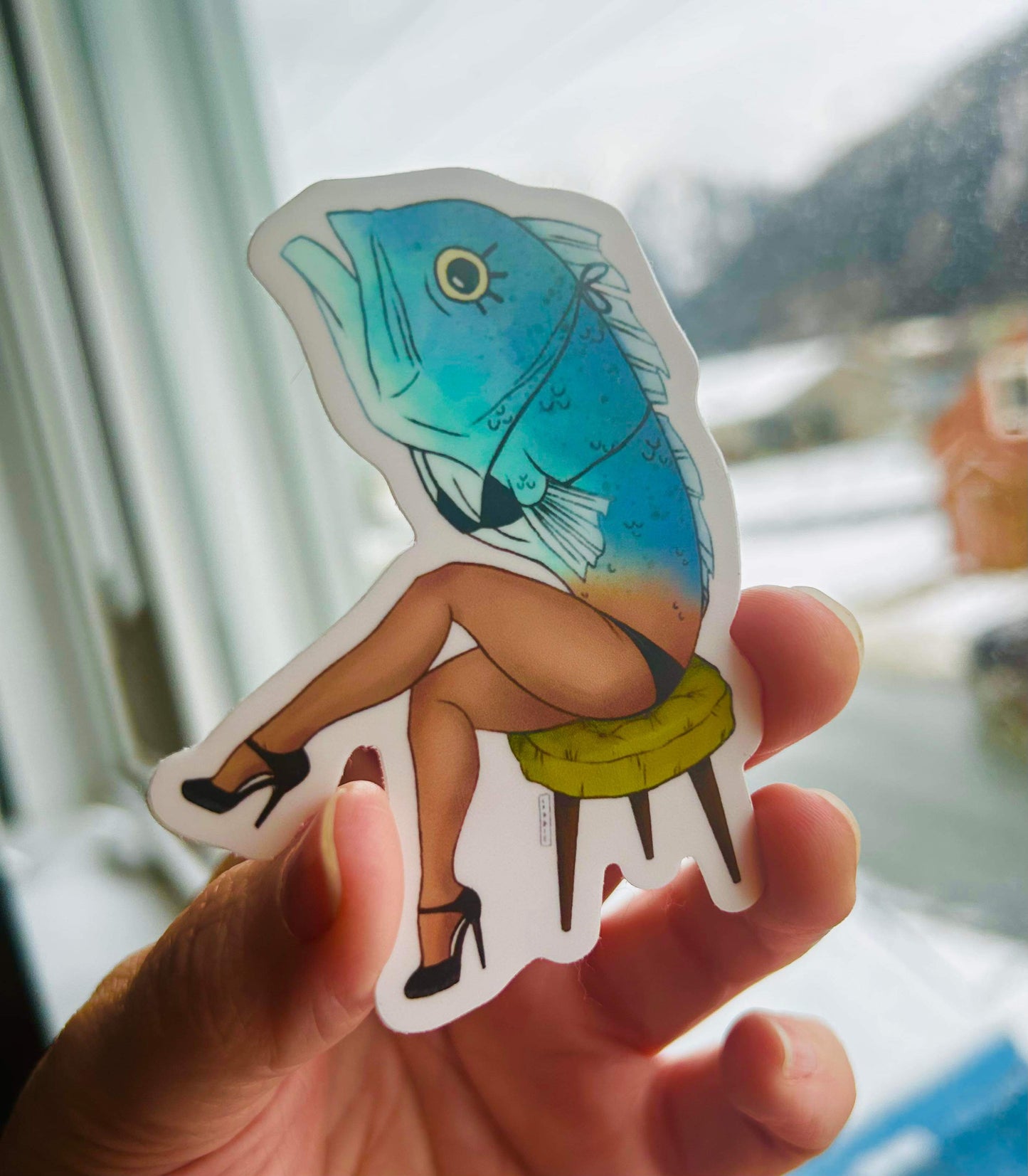 Reverse-Mermaid sticker