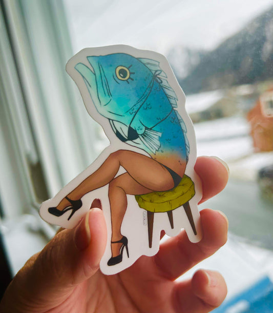 Reverse-Mermaid sticker